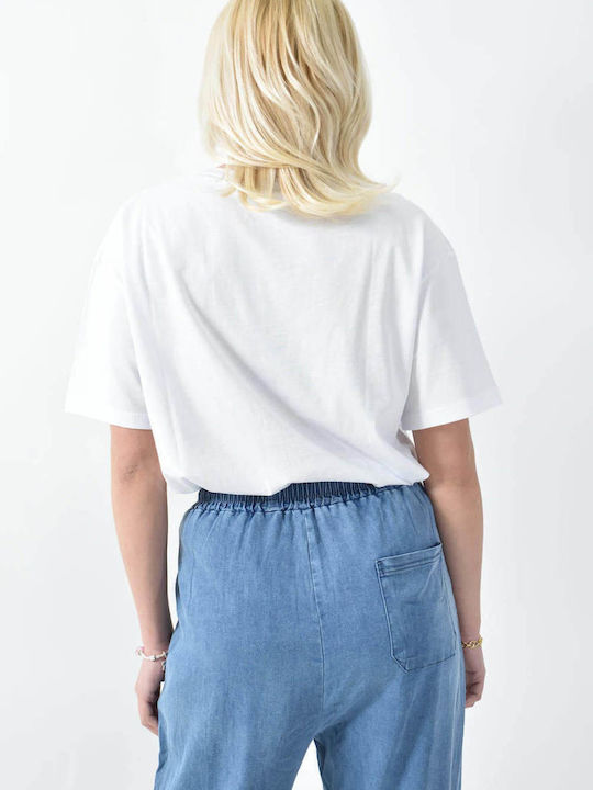 So Loved Damen Crop T-Shirt White