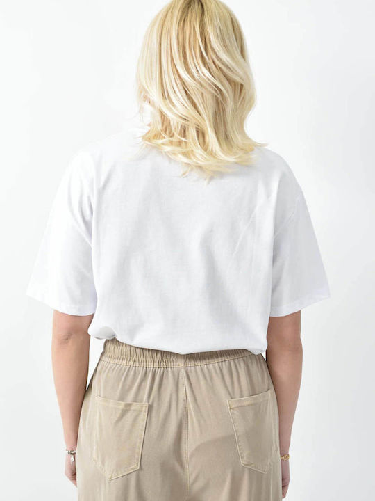 Paris Women's Crop T-shirt White