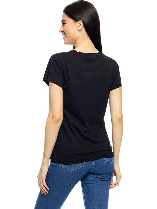 Дамски T-shirt Черен
