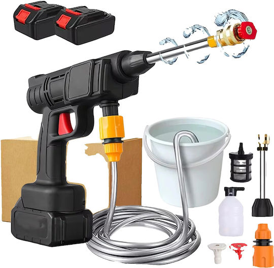Pistol de apă fără fir cu presiune înaltă, motor de 1500W, debit de apă reglabil, 2 seturi de baterii EU, electric