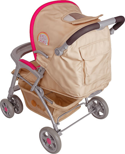 Beboulino Bello Adjustable Baby Stroller Suitable for Newborn Pink Bears 9.5kg