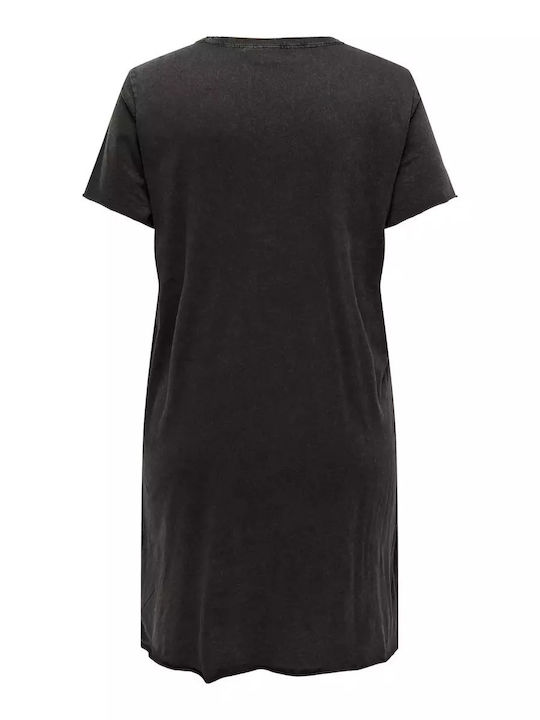 Καλοκαιρινό Mini T-shirt Φόρεμα Μαύρο