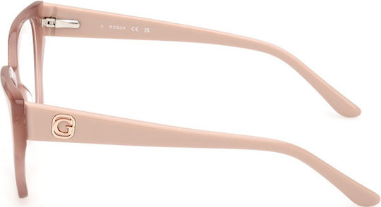 Guess Transparenter Damen Acetat Schmetterling Brillengestell GU50112 057