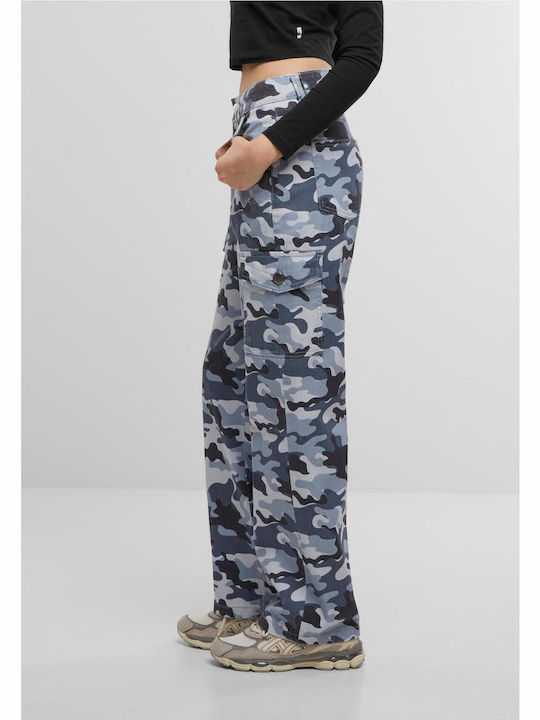Γυναικείο Jean Παντελόνι σε Relaxed Εφαρμογή Blue Camo