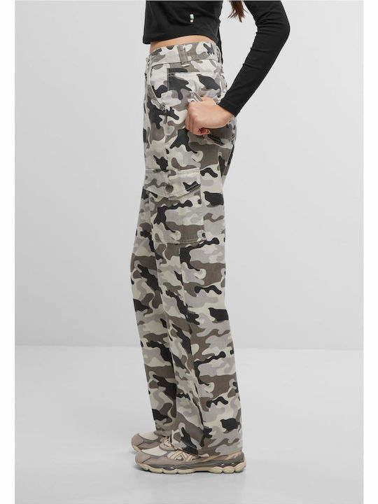 Γυναικείο Jean Παντελόνι σε Relaxed Εφαρμογή Black Camo