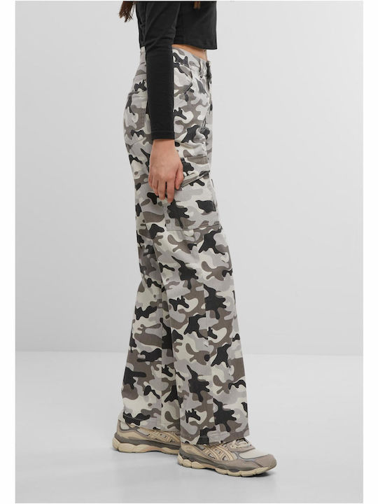 Γυναικείο Jean Παντελόνι σε Relaxed Εφαρμογή Black Camo