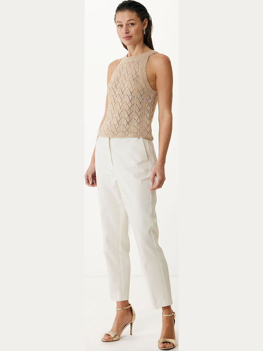 Mexx Γυναικείο Υφασμάτινο Παντελόνι Off White, Εκρου