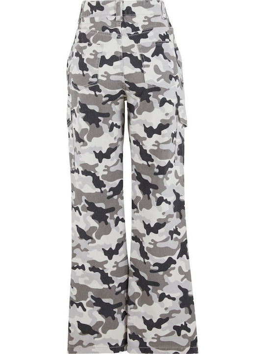 Γυναικείο Jean Παντελόνι σε Relaxed Εφαρμογή Black Camo