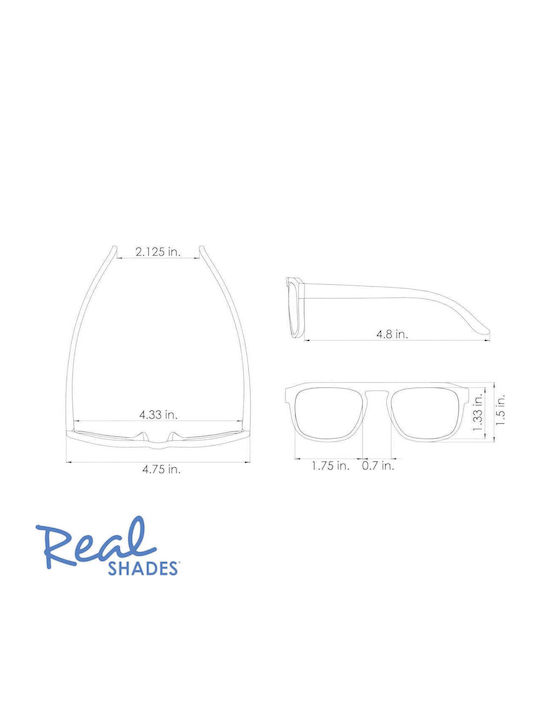 Real Shades Unbreakable Kids Sunglasses Orange for 4-6 Years