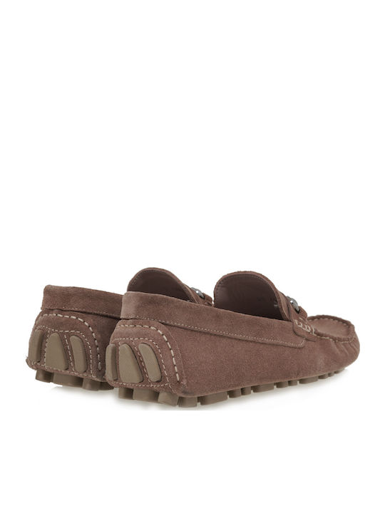 Suede Ανδρικά Loafers σε Καφέ Χρώμα