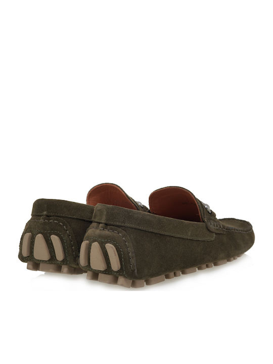 Men's Suede Loafers Green