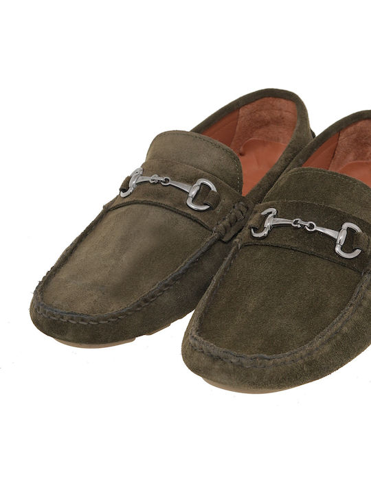 Men's Suede Loafers Green