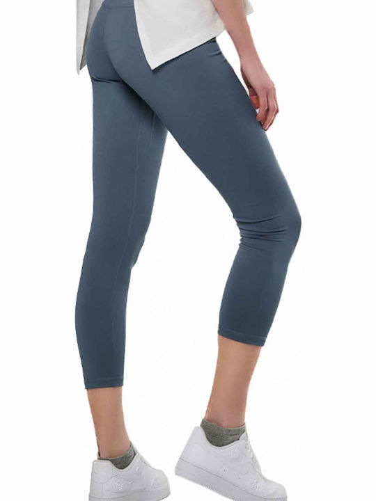 Schulung Frauen Gekürzt Leggings Blue Grey
