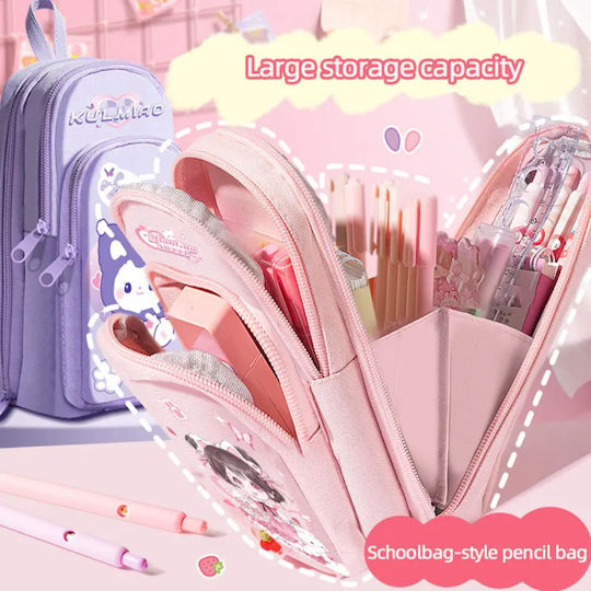 Starrydrip Federmäppchen mit 3 Fächern Rosa