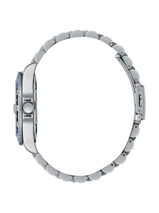 Lee Cooper Bracelet Men's Watch Battery with Silver Metal Bracelet