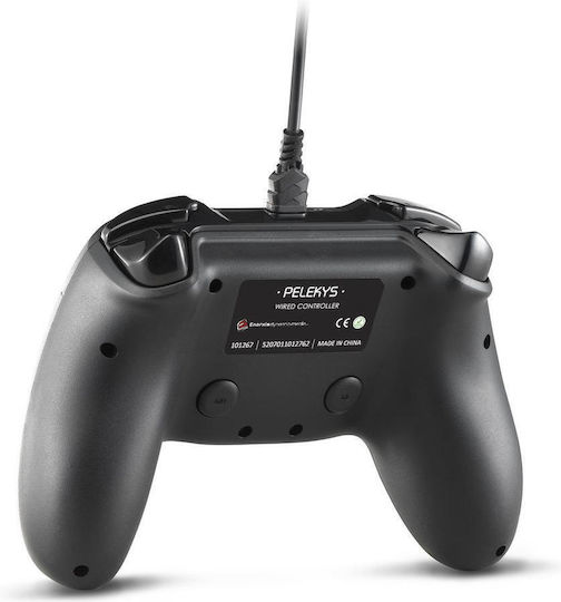 Spartan Gear Pelekys Gamepad Cu Fir Cu Stick-uri Cu Efect Hall Pentru PC PS3 Negru
