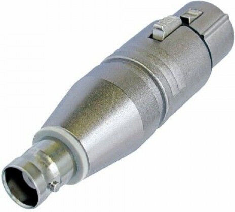 Neutrik Μετατροπέας BNC male σε XLR female Ασημί 1τμχ NA2FBNC