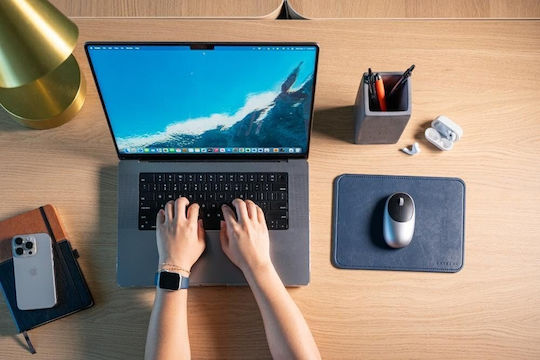 Satechi Leather Mouse Pad (250mm) Μπλε ST-LMPB