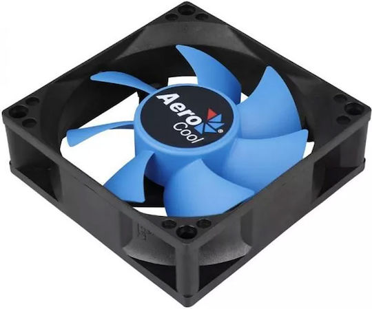 Aerocool Motion 8 Gehäuselüfter 80mm (2000rpm) Ohne LEDs Beleuchtung und Verbindung 4-Pin Molex Schwarz/Blau