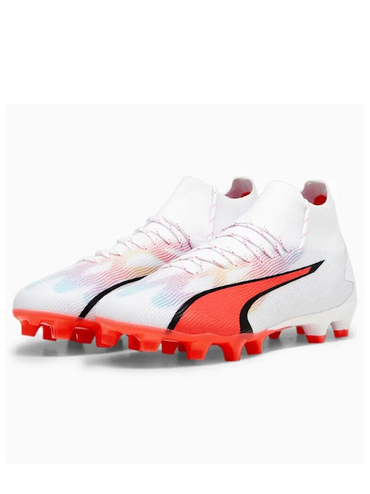 PUMA Ultra Pro Football Shoes with Cleats White