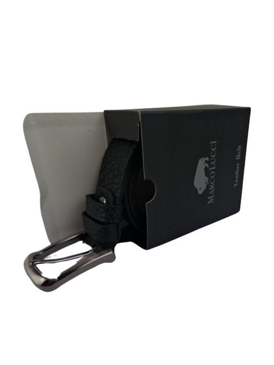 Classic Men's Leather Belt Dac Shop Anthracite Black