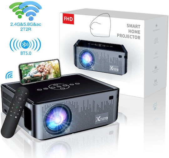 Xnano X1 Pro Mini Projektor LCD Full HD LED-Lampe mit Wi-Fi und Eingebauten Lautsprechern