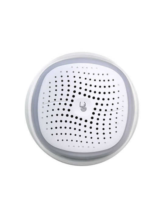 Touch Control Night Light Настолен Часовник с Аларма Бял