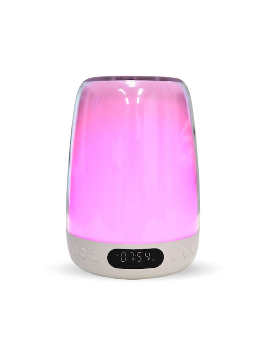 Touch Control Night Light Настолен Часовник с Аларма Бял