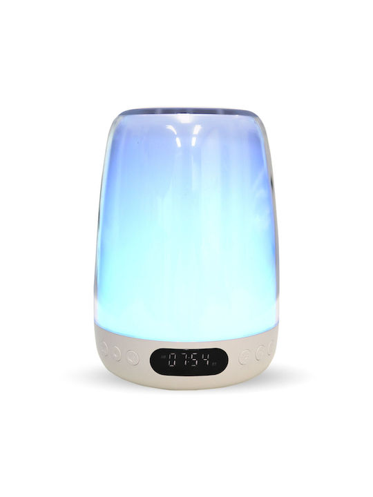 Touch Control Night Light Настолен Часовник с Аларма Бял