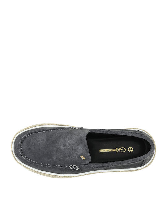 Wildleder Herren Espadrilles in Gray Farbe