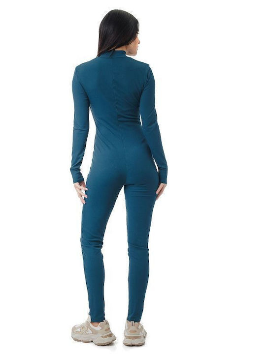 Women's Long-sleeved One-piece Suit Blue