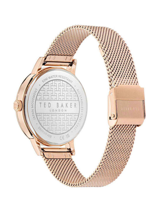 Ted Baker Phylipa Ρολόι Μπαταρίας με Μεταλλικό Μπρασελέ