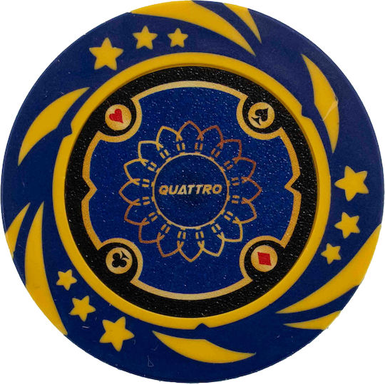 Set of 500 Poker Chips Quattro 14g Luxury Wooden Box