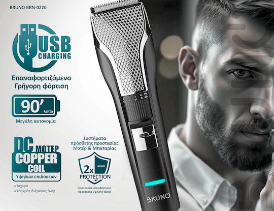 Bruno Rechargeable Hair Clipper Black BRN-0220