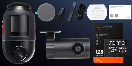 70Mai Omni X800 4K and 128GB Memory Card Car Digital Video Recorder Set 4K Wi-Fi GPS and Rear Camera
