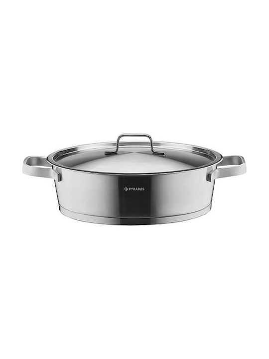 Pyramis Steel Line Saute With Lid made of Stainless Steel 30cm