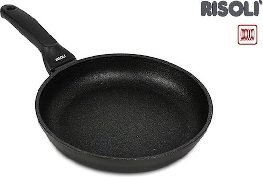 Risoli Blackplus Pan made of Cast Aluminum with Stone Coating Black 28cm