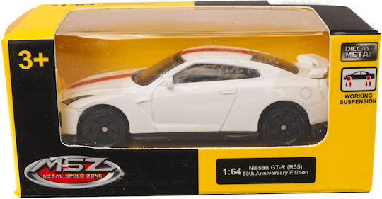 Nissan Gt-r Msz Мащаб 1:64 Бяла Количка Играчка