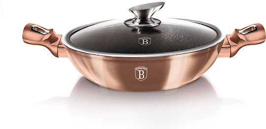Berlinger Haus Metallic Line Wok from Aluminum with Lid with Ceramic Interior Coating 30cm