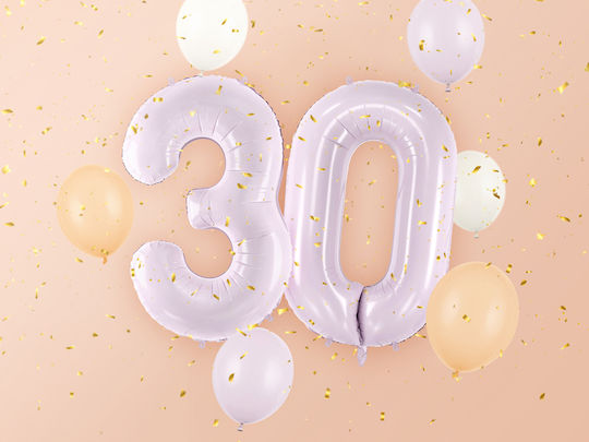 Luftballon Folie Jumbo Zahl 3 Lila 72cm