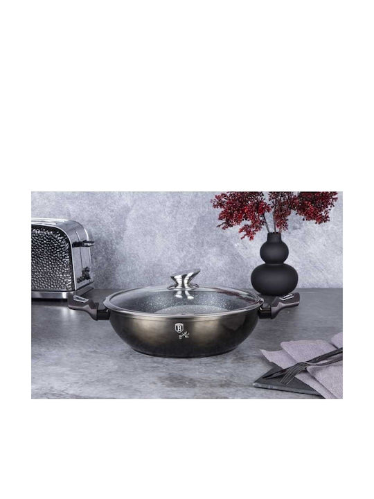 Berlinger Haus Metallic Line Saute Pan from Aluminum with Lid with Stone Coating 30cm