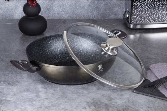 Berlinger Haus Metallic Line Тиган За Сотиране от Алуминий с Капак с Покритие от Камък 30см