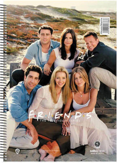 Salko Paper Σπιράλ Τετράδιο Ριγέ Β5 60 Φύλλων 2 Θεμάτων Friends