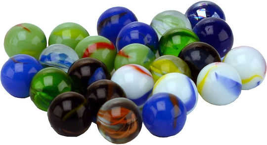 Set 48 Multicolored Glass Marbles 16 Mm