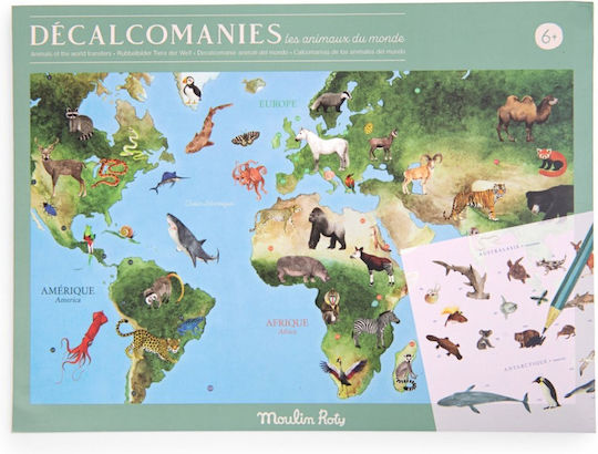 World Map Transfer Game Moulin Roty