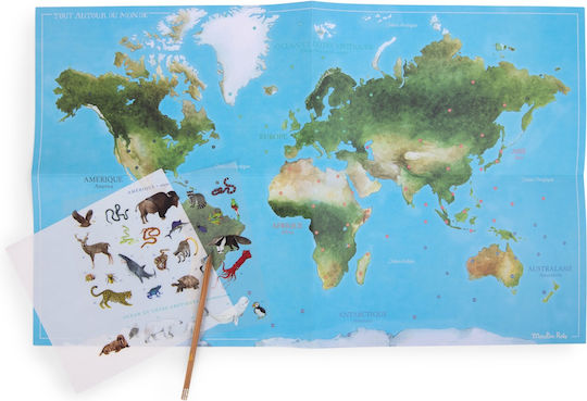 World Map Transfer Game Moulin Roty