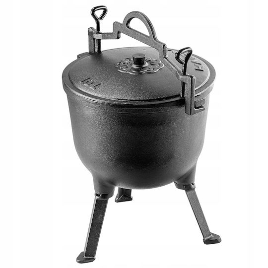 Kadax Cast Iron Hunter's Pot 10l Fire Pit Grill Roasting
