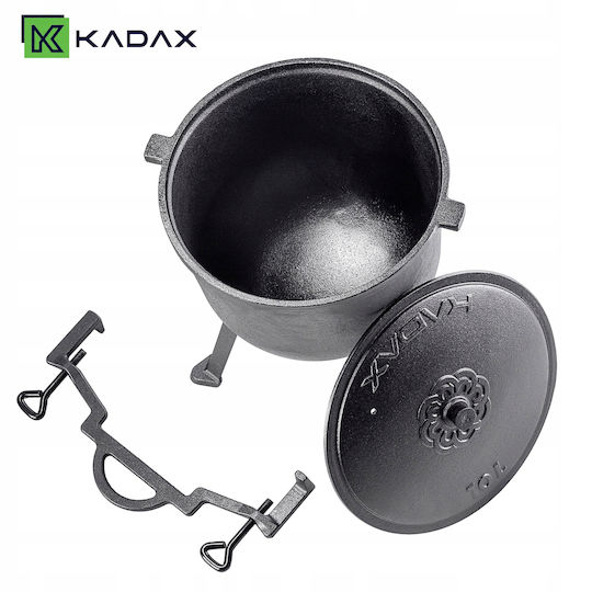 Kadax Cast Iron Hunter's Pot 10l Fire Pit Grill Roasting