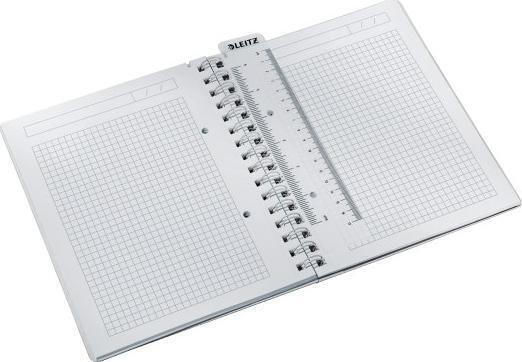 Leitz Notebook Spiral 80 Sheets A5 with Blank Pages White