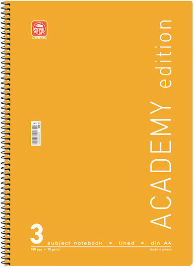 Caiet Special Academy 21x30cm 3 Materii Galben 4543-11